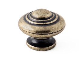 BOUTON ZAMAC BRONZE AVEC RENURE _30MM