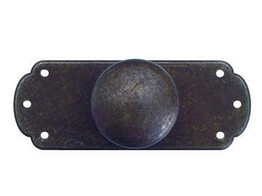 BOUTON  FERRO  RONDE AVEC PLAQUE 80X30M