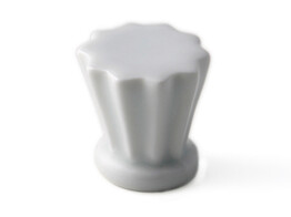 BOUTON ETOILE  PORCELAIN BLANC H 30MM