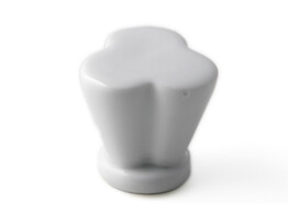 BOUTON FLEUR PORCELAIN BLANC H 30MM