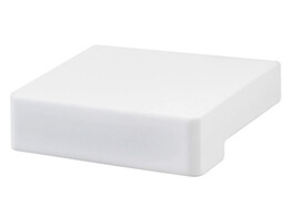 BOUTON  MOKA  16MM ALU/BLANC 32 X 30 X 10mm