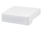 BOUTON  MOKA  16MM ALU/BLANC 32 X 30 X 10mm