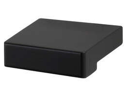 BOUTON  MOKA  16MM ALU/NOIR 32 X 30 X 10mm