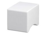 BOUTON CARRE 19x19mm / H 26mm ALU/BLANC