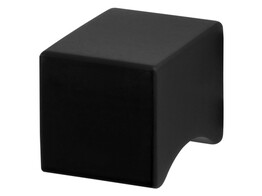 BOUTON CARRE 19x19mm / H 26mm ALU/NOIR