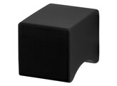 BOUTON CARRE 19x19mm / H 26mm ALU/NOIR