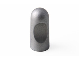 BOUTON 12mm ZAMAC / TEINTE ALUMINIUM.