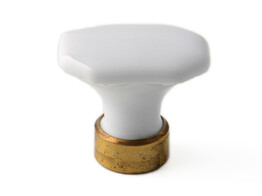 BOUTON PORCELAINE 33mm BLANC ACHRE .