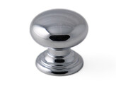 BOUTON ZAMAC / CHROME PIED FIXE 25mm