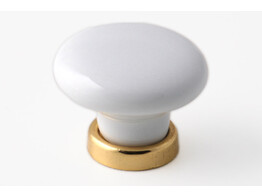 BOUTON PORCELAINE BLANC