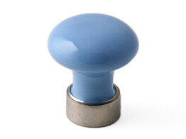 KNOP O 30mm PORCELEIN OPAAL BLAUW / VOET NI