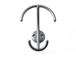   --06.1451.21-- PORTE-MANTEAU ZAMAC TEINTE ALUMINIUM 90x115