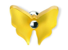 BOUTON 52mm PAPILLON JAUNE