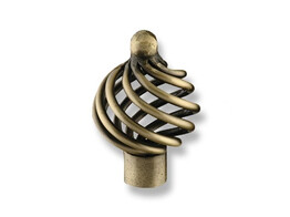 BOUTON  CAGE  TEINTE DE BRONZE