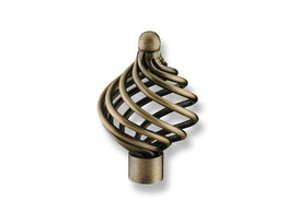 BOUTON  CAGE  TEINTE DE BRONZE