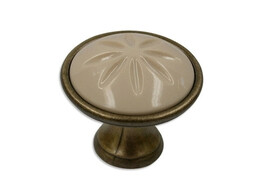 BOUTON O34MM BRONZE ANTIQUE/BEIGE