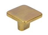 KNOP 32 MM VIERKANT ZAMAC / VINTAGE GOLD