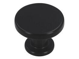 BOUTON PLAT RONDE O30 MM NOIR MAT