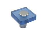 BOUTON BLEU/PVC TEINTE ALUMINIUM