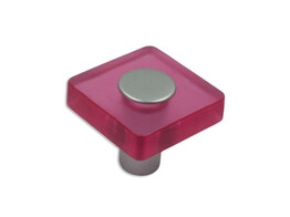 BOUTON ROZE/ PVC TEINTE ALUMINIUM