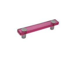 POIGNEE 96MM ROZE/PVC TEINTE ALU